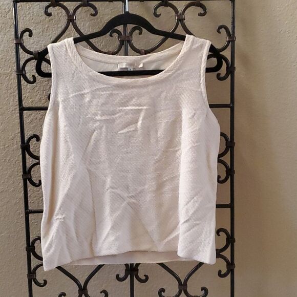 SOLD!! ST. JOHN COUTURE Ivory Shell - Size 6 - Picture 1 of 6